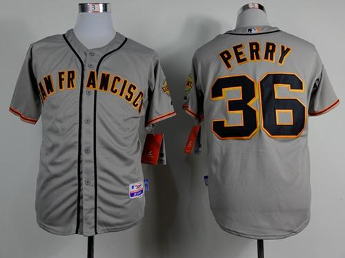 Giants #36 Gaylord Perry Grey Road Cool Base Stitched MLB Jersey - Click Image to Close